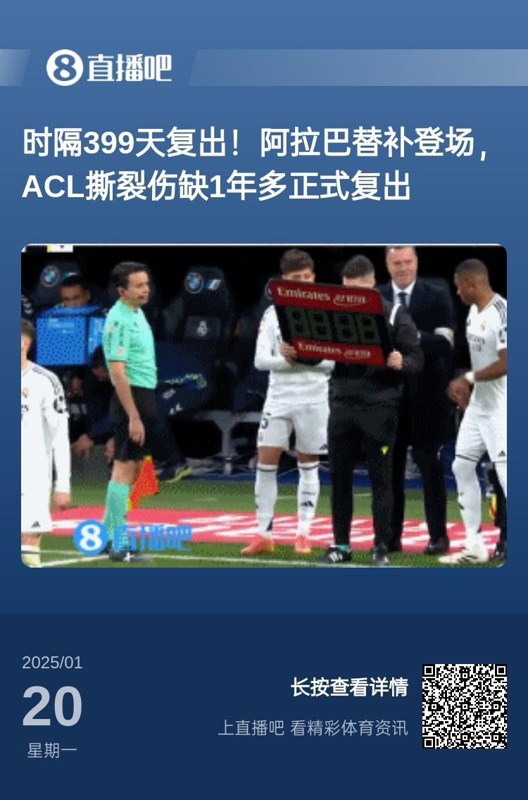  劉星也成玻璃人了！阿拉巴重傷399天后復出，時隔15天又遭遇傷病