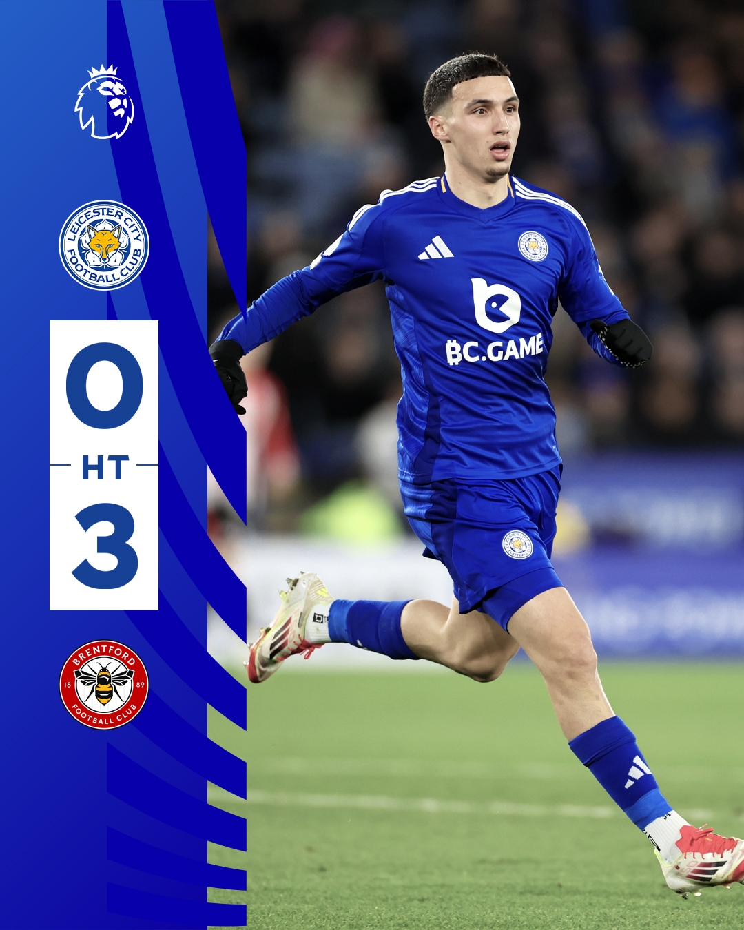 半場0-3！萊斯特若不進球輸球，將主場6連敗0進球創(chuàng)歷史最糟戰(zhàn)績