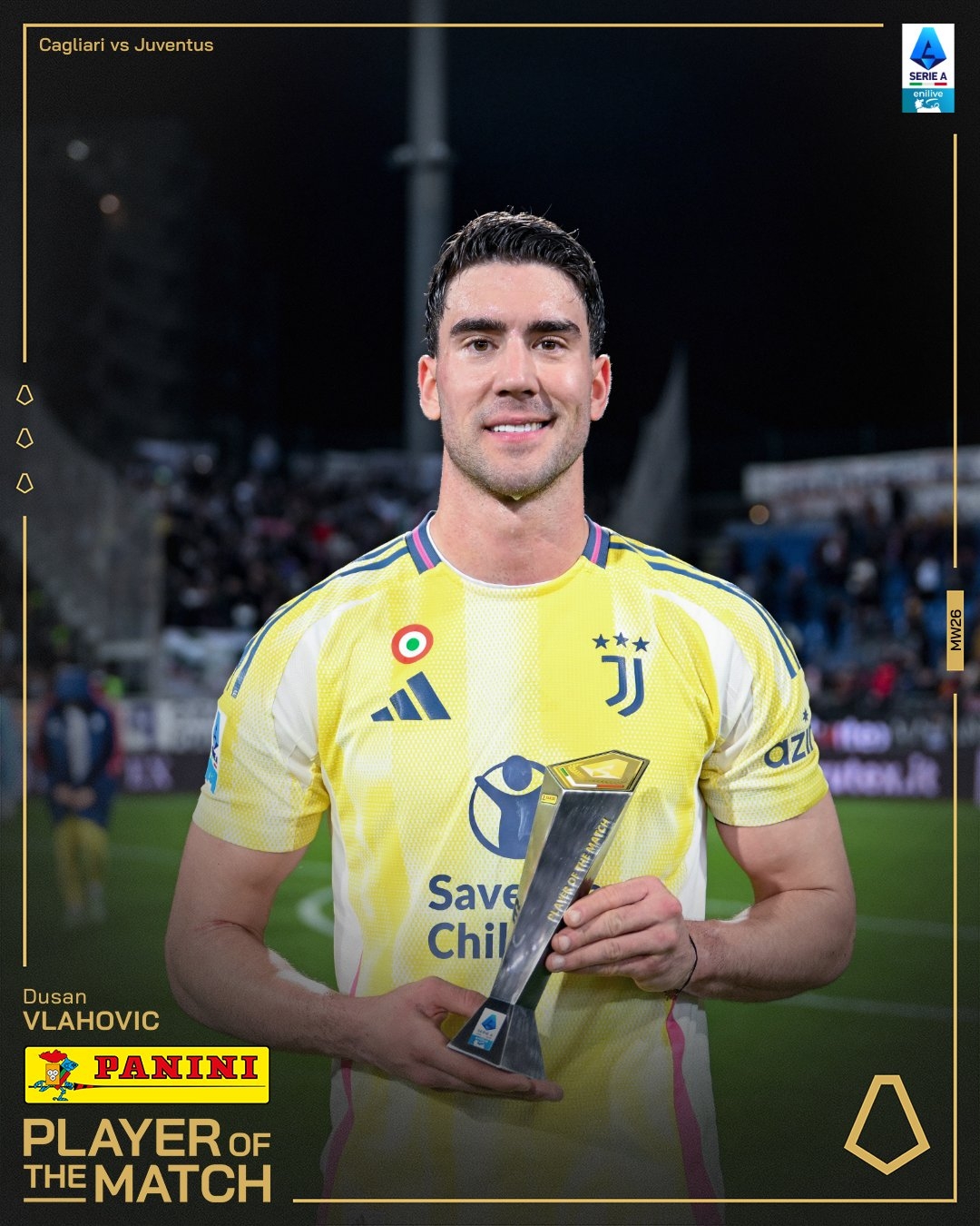  打進(jìn)致勝進(jìn)球！弗拉霍維奇當(dāng)選尤文1-0卡利亞里全場(chǎng)最佳球員