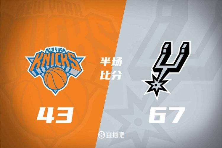  花了？馬刺半場(chǎng)4人得分上雙67-43領(lǐng)先尼克斯24分 唐斯19分