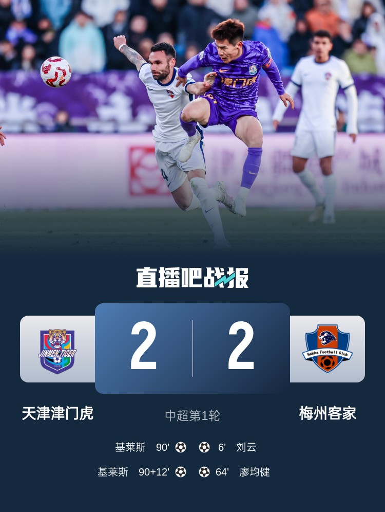 和風(fēng)勁吹！今日下午中超4場比賽全部以平局收場